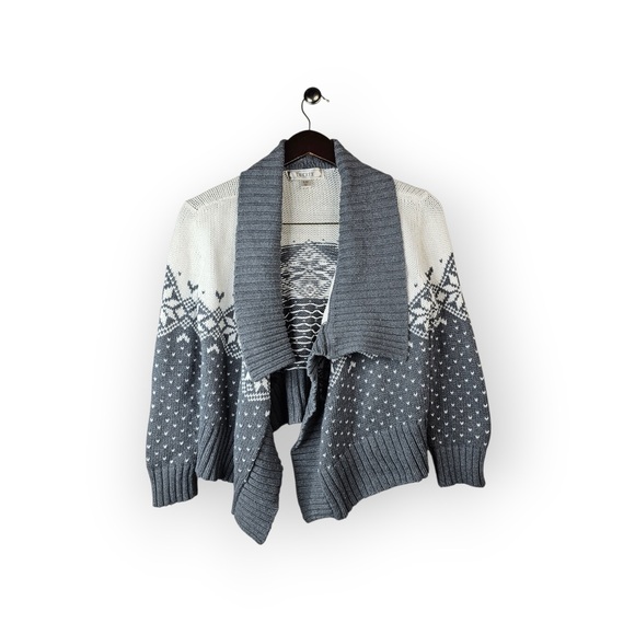 Decree Open-Front Marled Cardigan - Picture 2 of 6